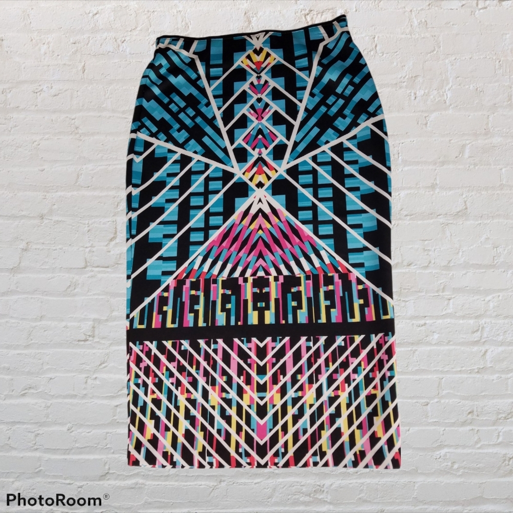Bisou Bisou multicolored pencil skirt size small